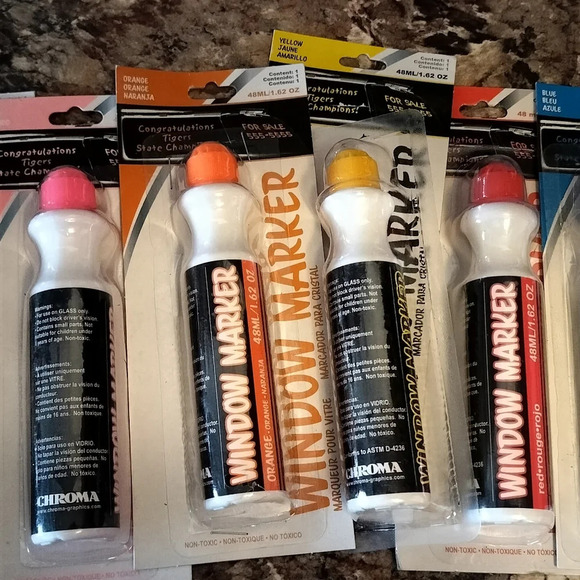Chroma Window Marker Set - Multicolor window paint graduation prom wedding - Picture 4 of 4